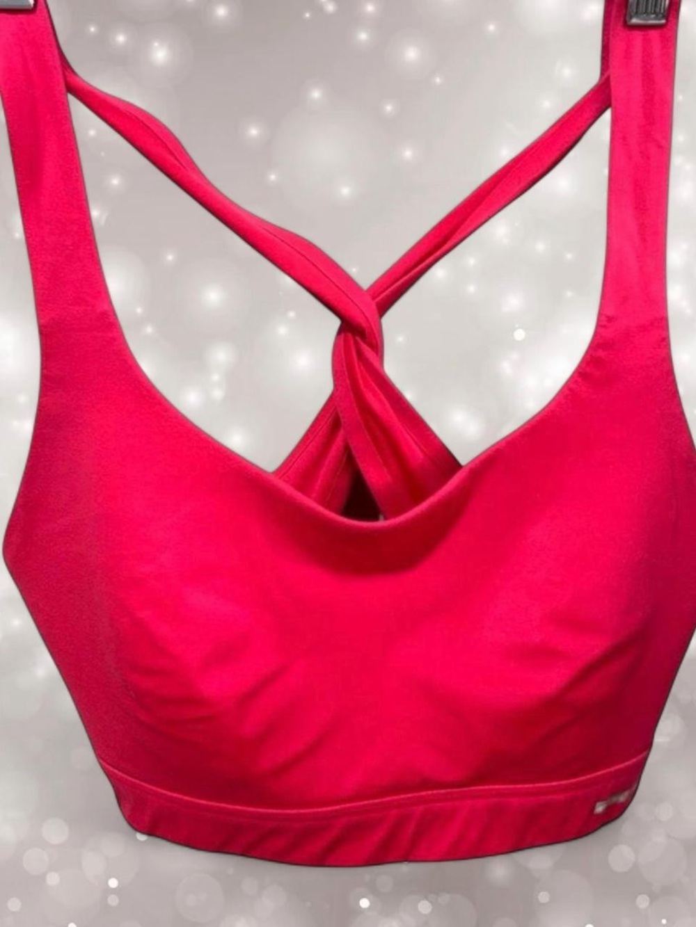 aerie Hot Pink Twist-Back Sports Bralette